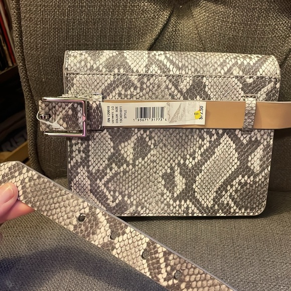 NWT CK coated leather python style belt bag - Picture 6 of 8
